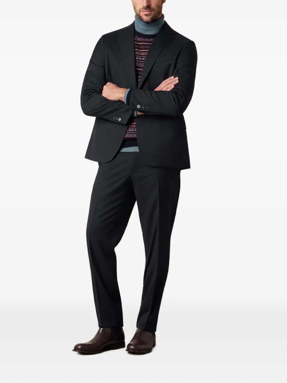 Brooks Brothers single-breasted blazer Zwart