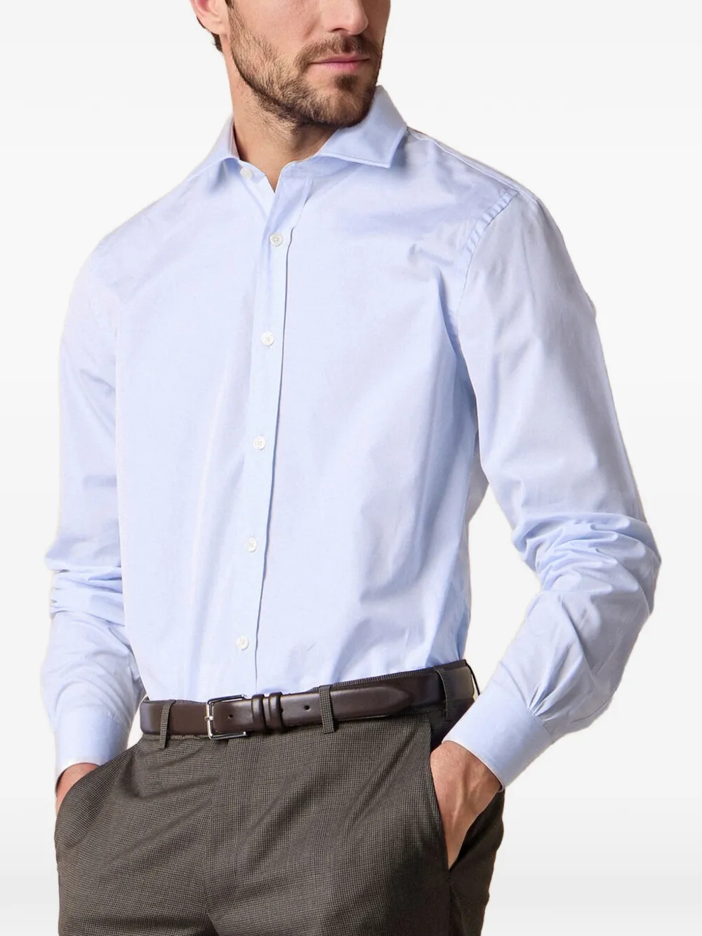 Brooks Brothers Getailleerd overhemd Blauw