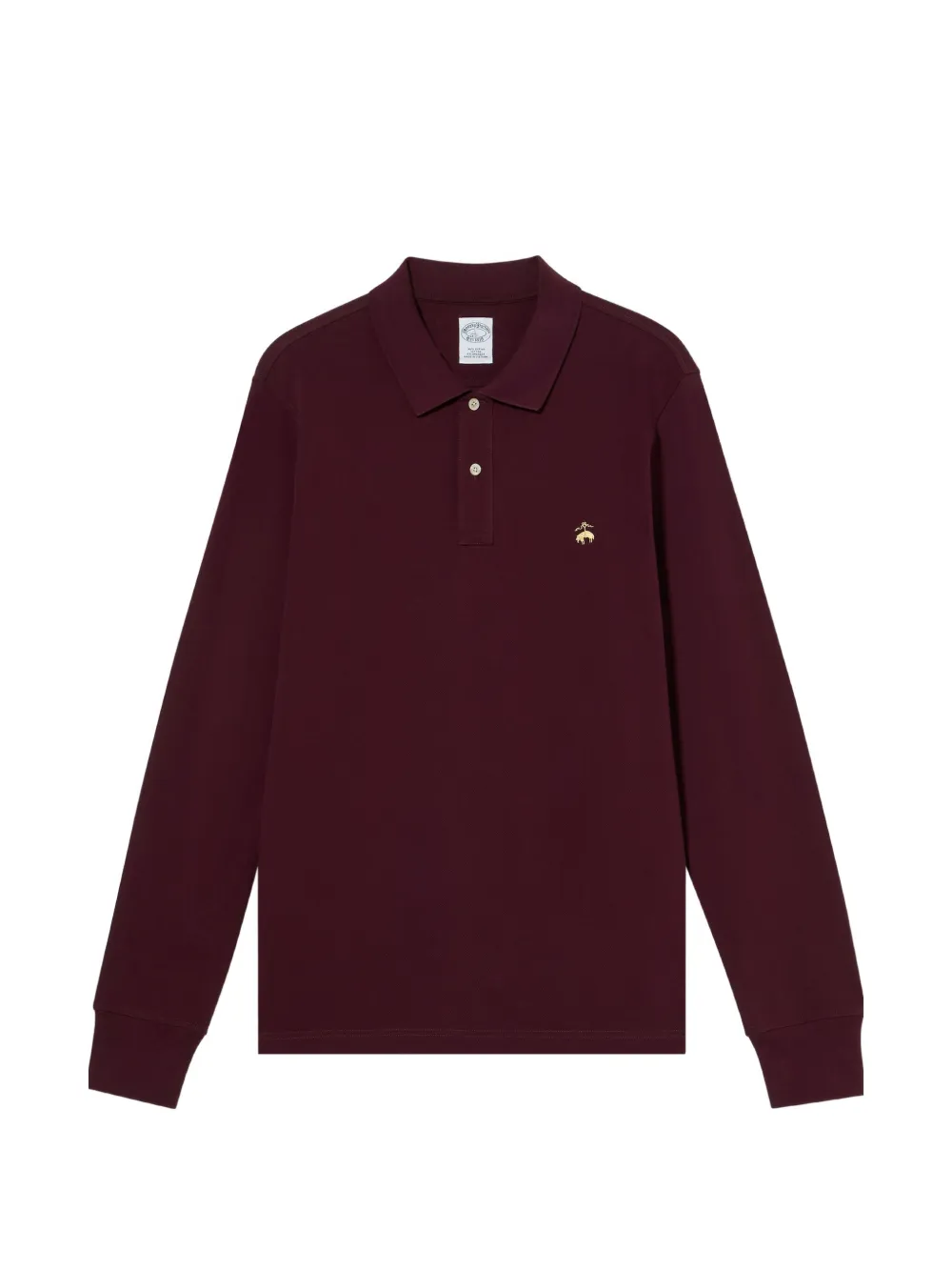 Brooks Brothers logo-embroidered long-sleeve polo shirt - Rosso