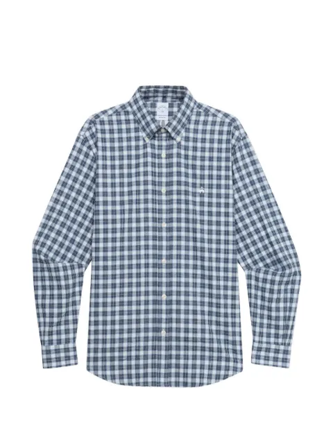 Brooks Brothers check-pattern button-down shirt