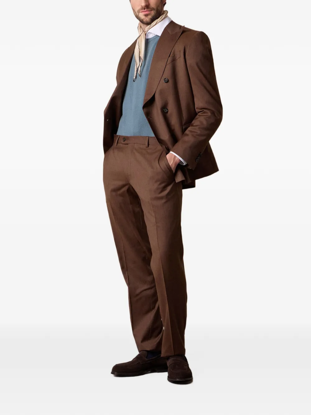 Brooks Brothers Broek van scheerwol Bruin