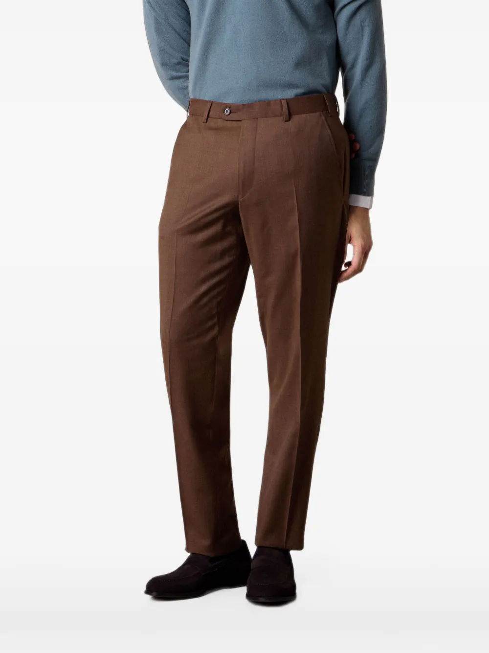 Brooks Brothers Broek van scheerwol Bruin