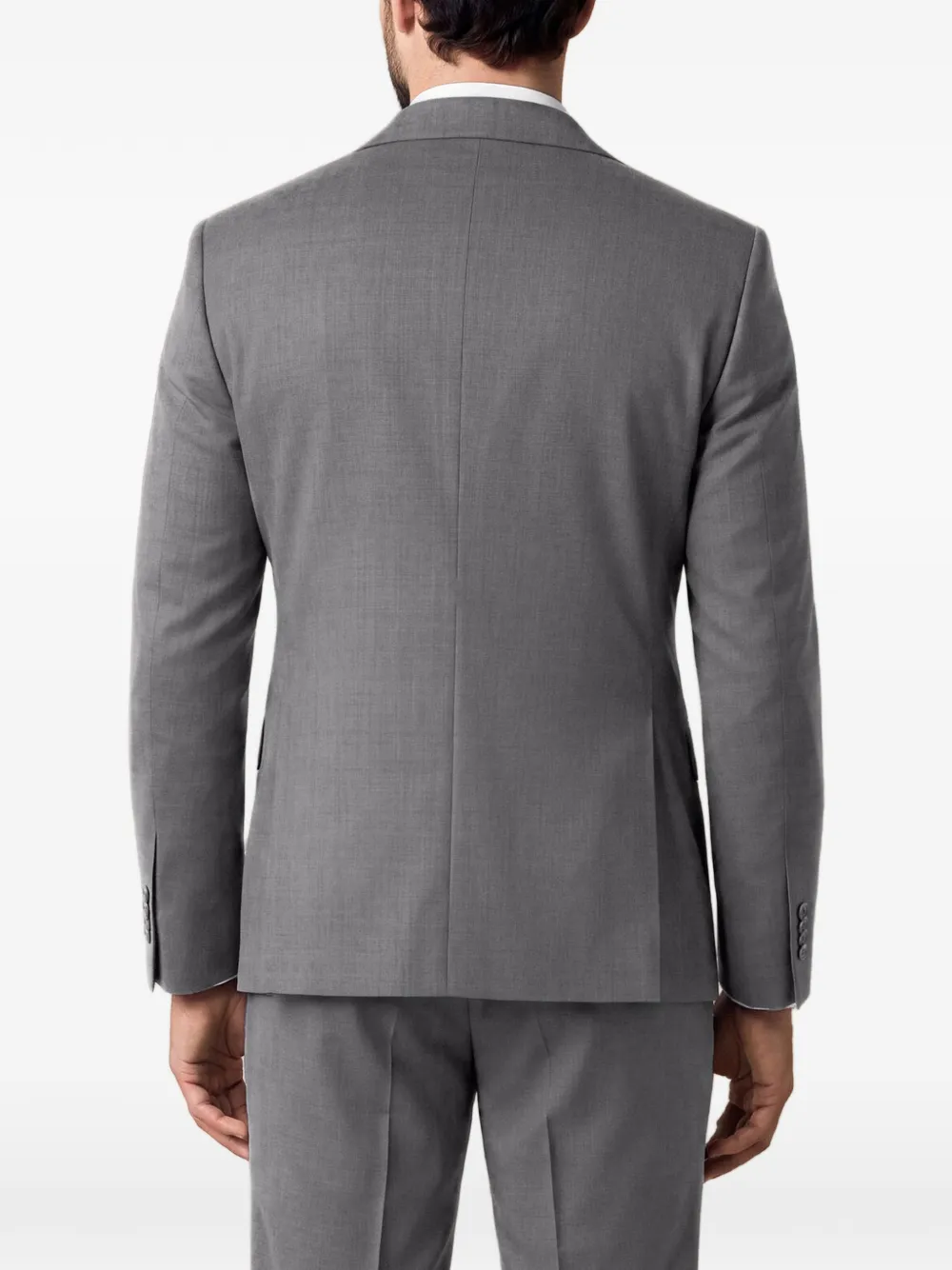 Brooks Brothers Blazer met enkele rij knopen en gekerfde revers Grijs