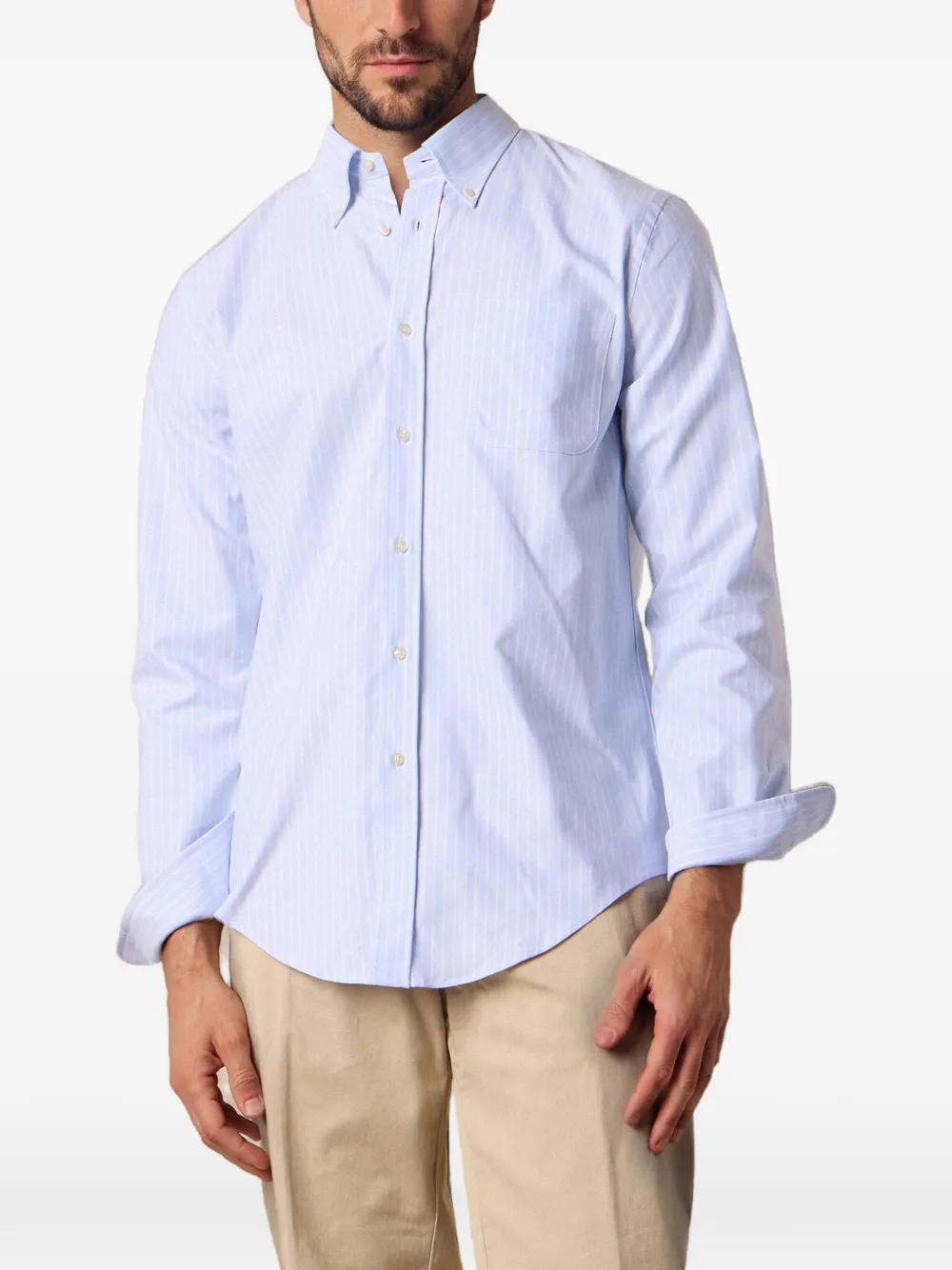 Brooks Brothers Gestreept overhemd Blauw