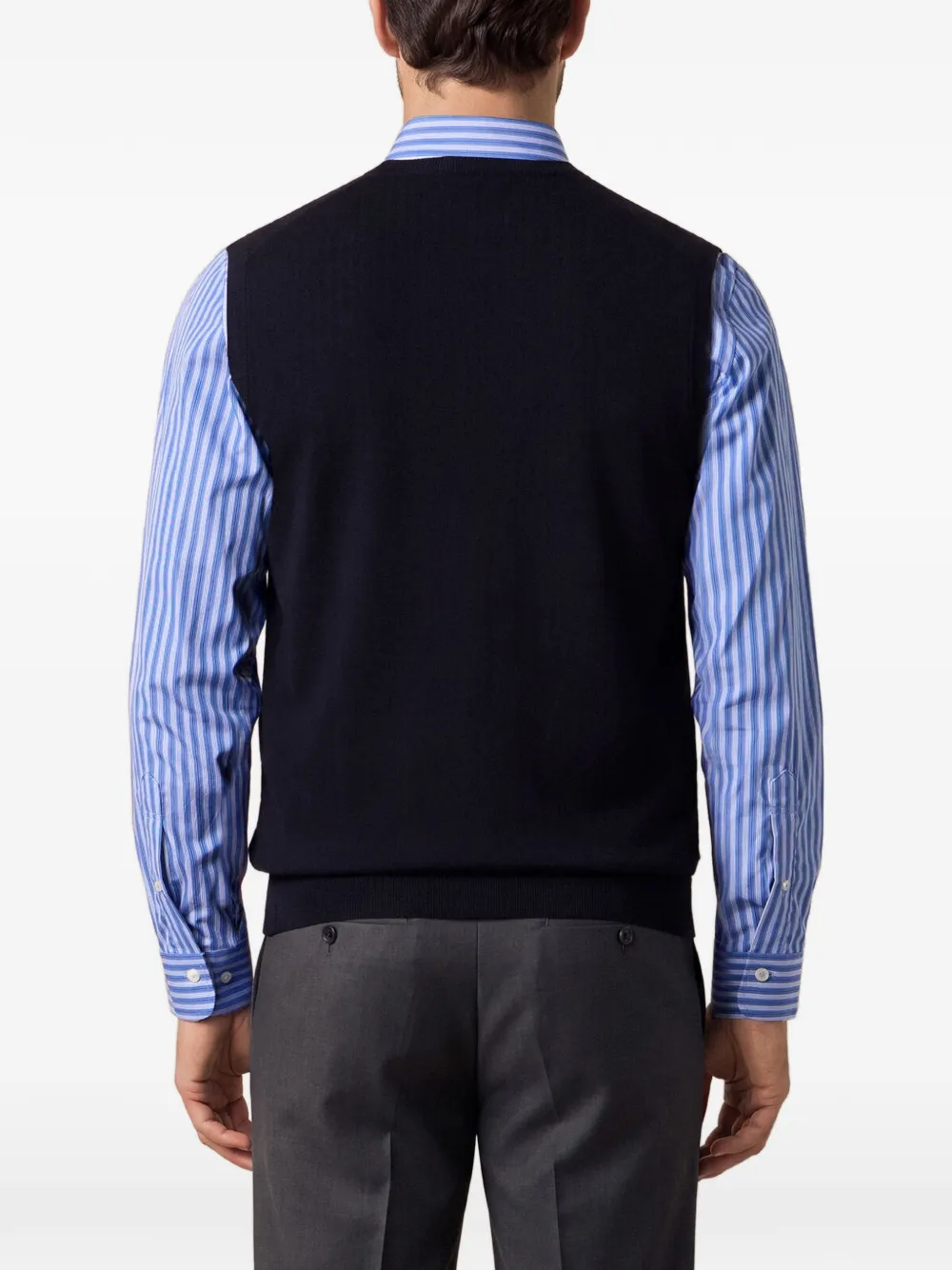 Brooks Brothers Hemd met V-hals Blauw