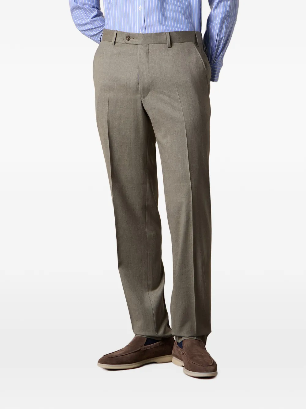 Brooks Brothers Broek van scheerwol Groen
