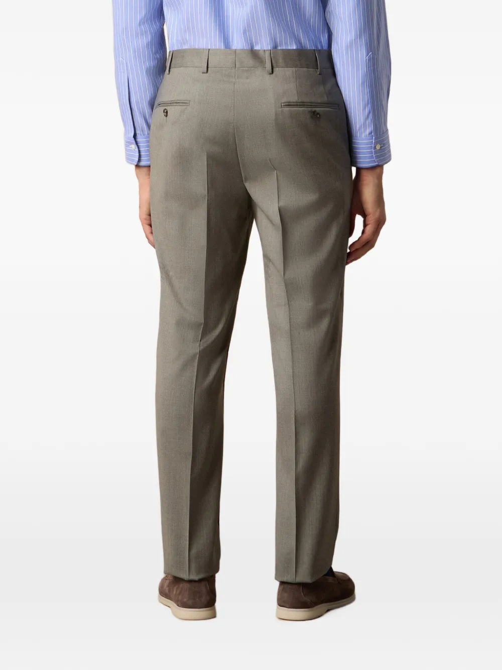 Brooks Brothers Broek van scheerwol Groen