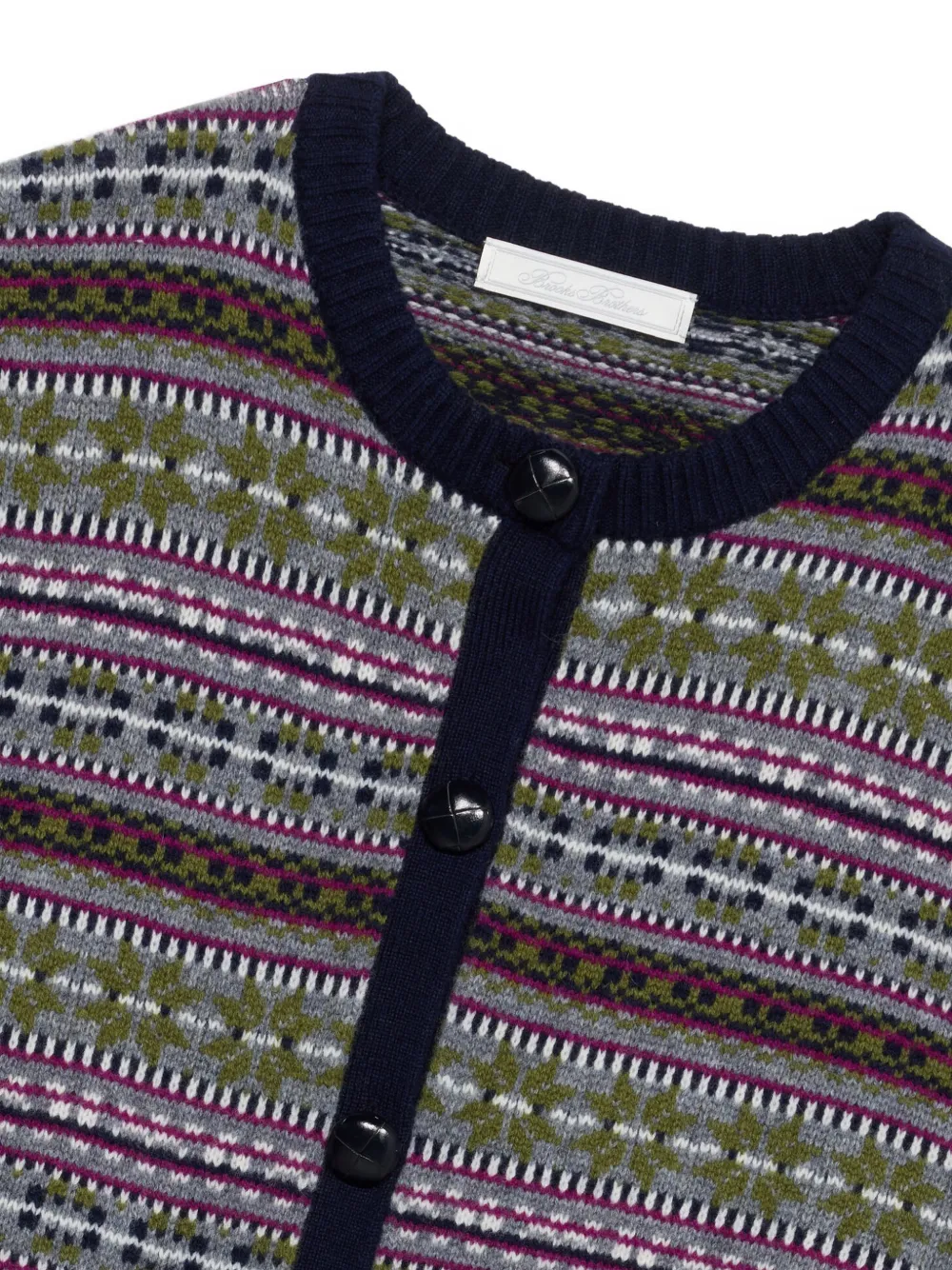 Brooks Brothers Fair Isle lamswollen vest Grijs