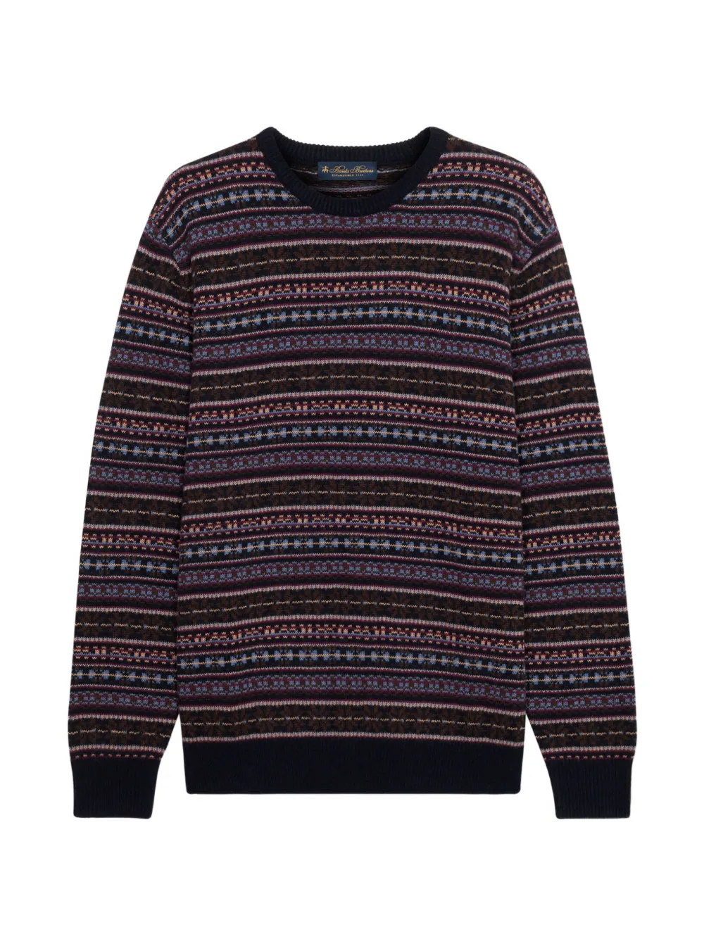 Brooks Brothers Fair Isle lambswool sweater - Blu