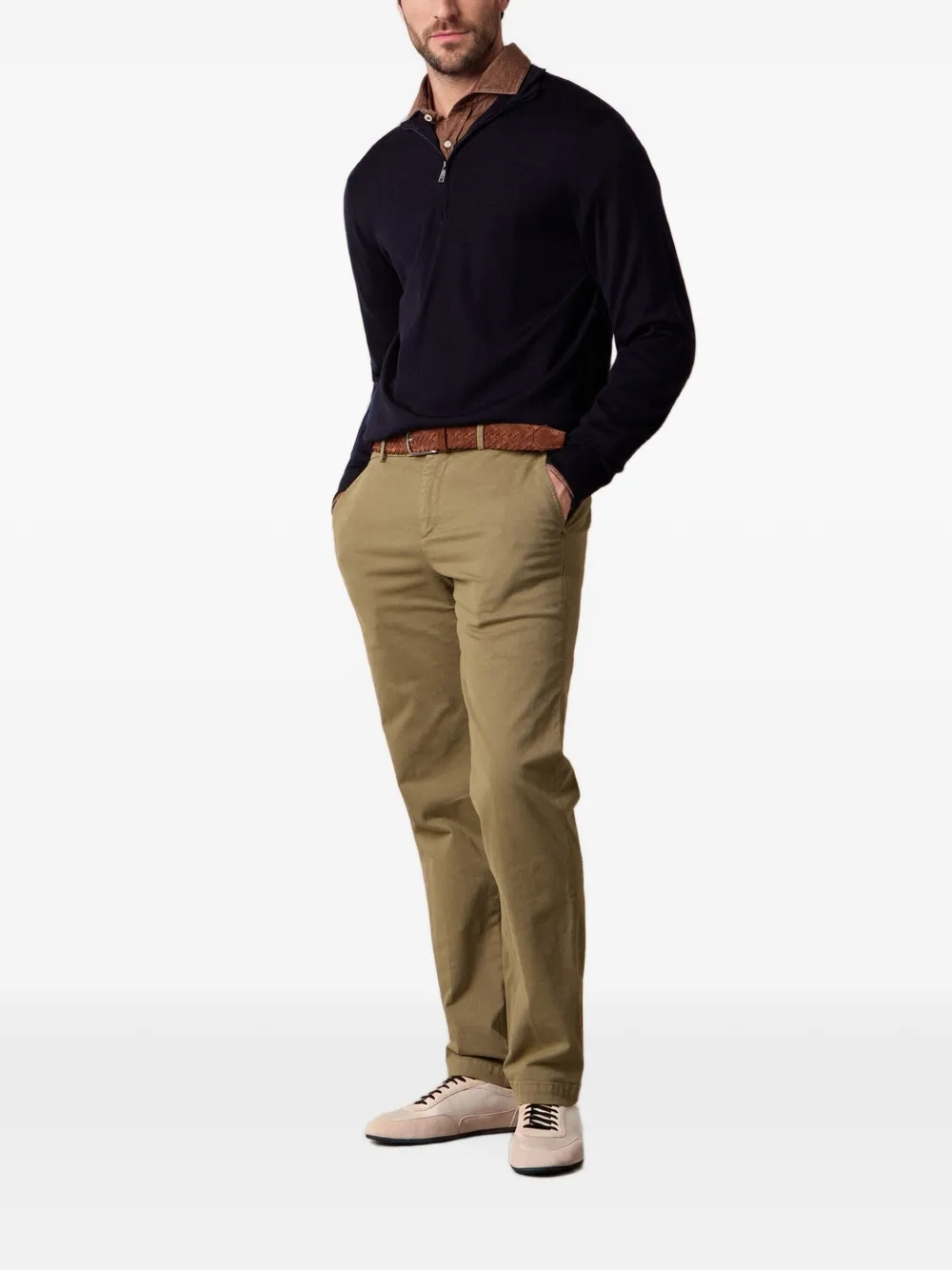 Brooks Brothers Denim overhemd Bruin