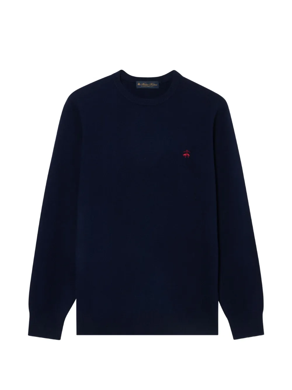 Brooks Brothers pull en laine d’agneau à logo brodé - Bleu Brooks Brothers pull en laine d’agneau à logo brodé - Bleu