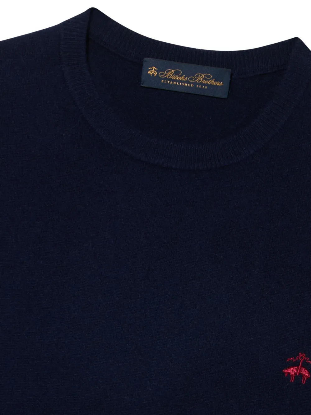 Brooks Brothers Lamswollen trui met geborduurd logo Blauw