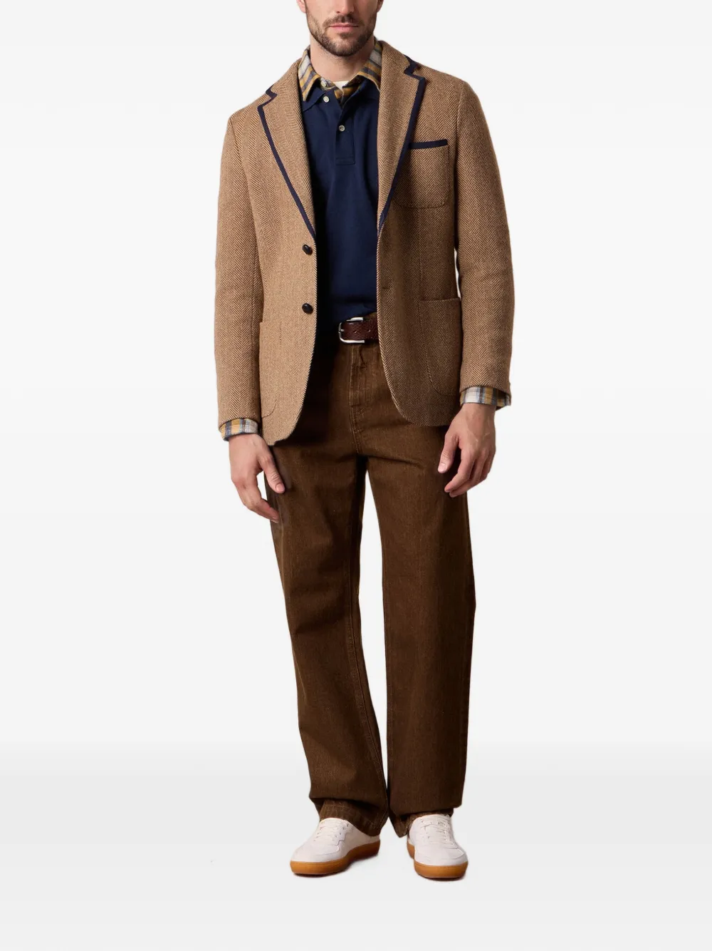 Brooks Brothers Geruit overhemd Geel