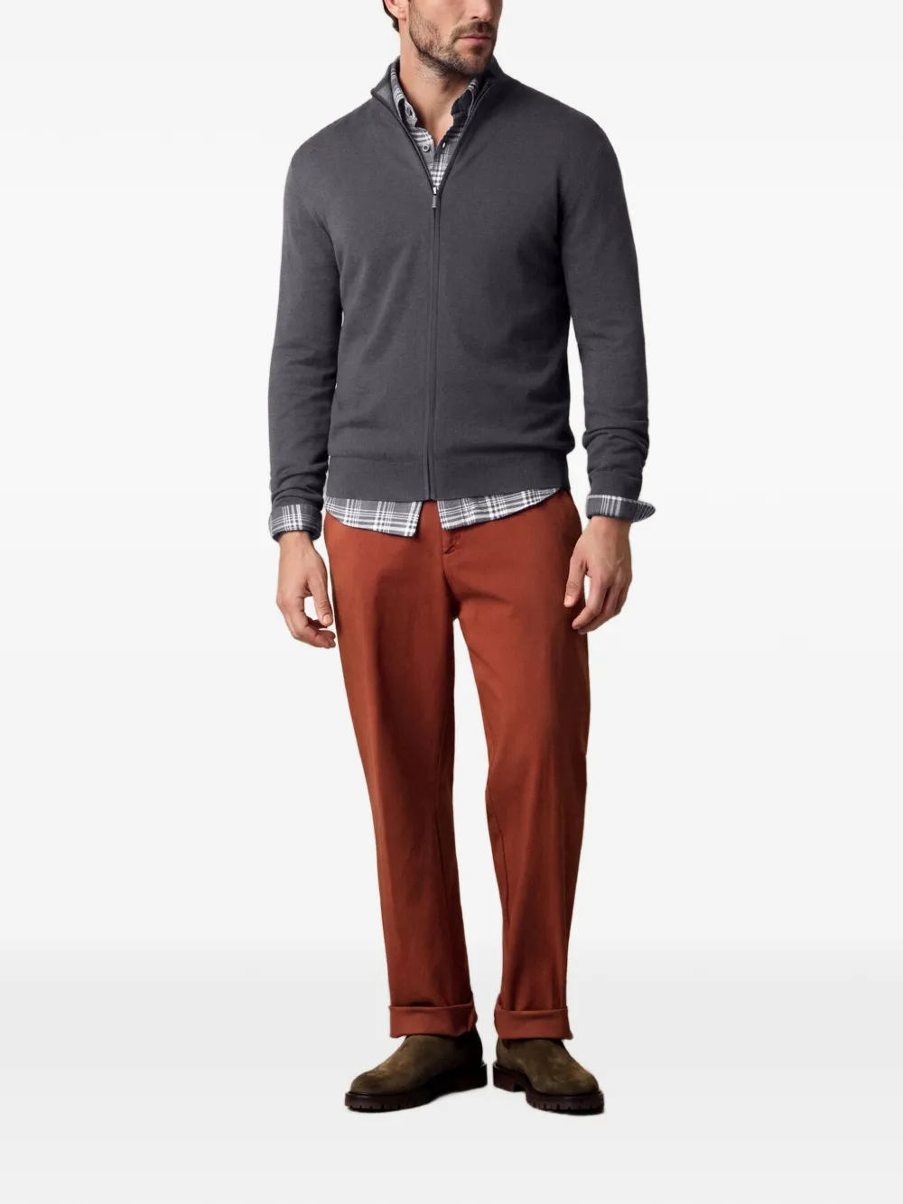 Brooks Brothers Vest met col Grijs