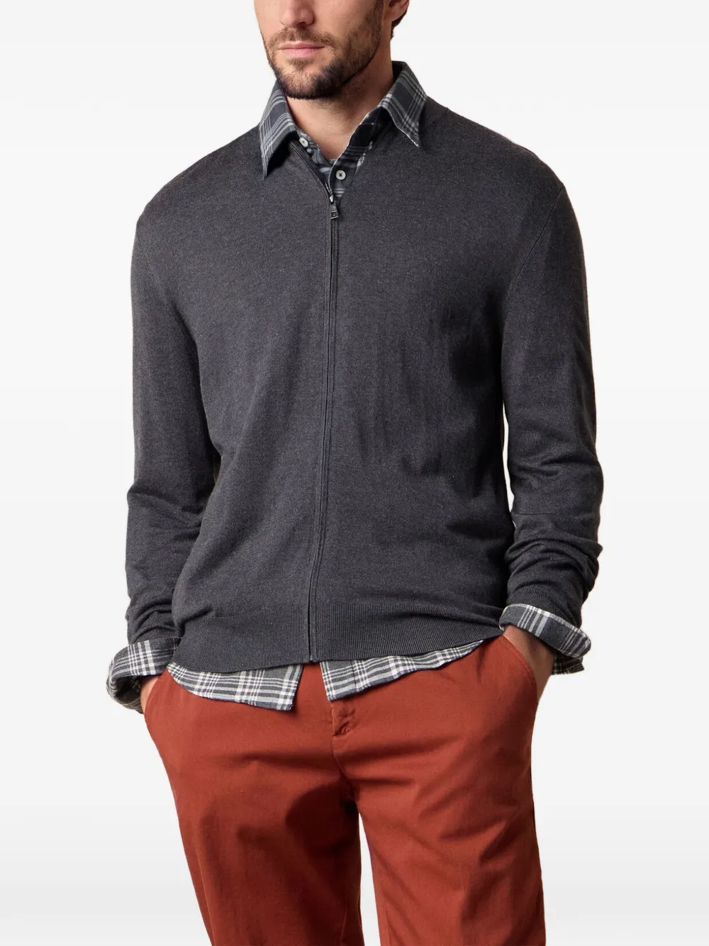 Brooks Brothers Vest met col Grijs