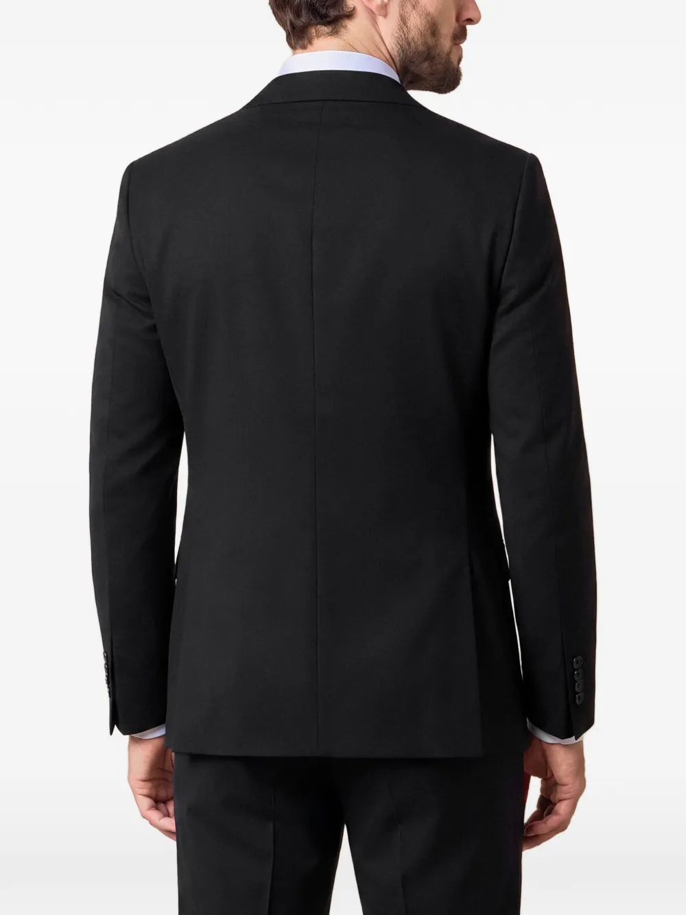 Brooks Brothers Twill blazer met enkele rij knopen Zwart