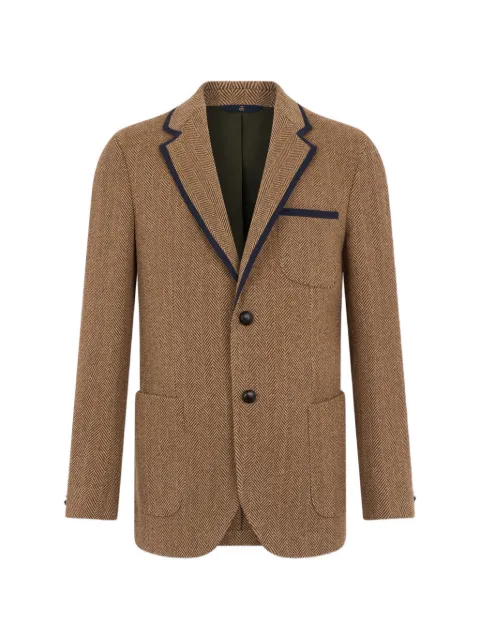 Brooks Brothers herringbone wool-blend blazer