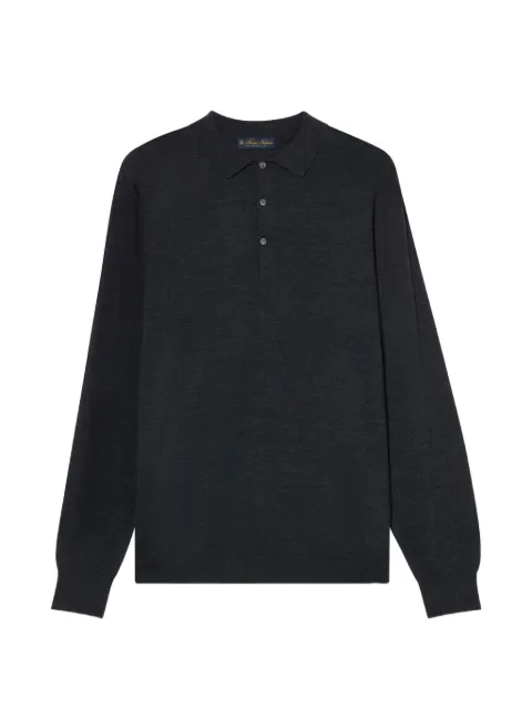 Brooks Brothers merino wool knit polo sweater