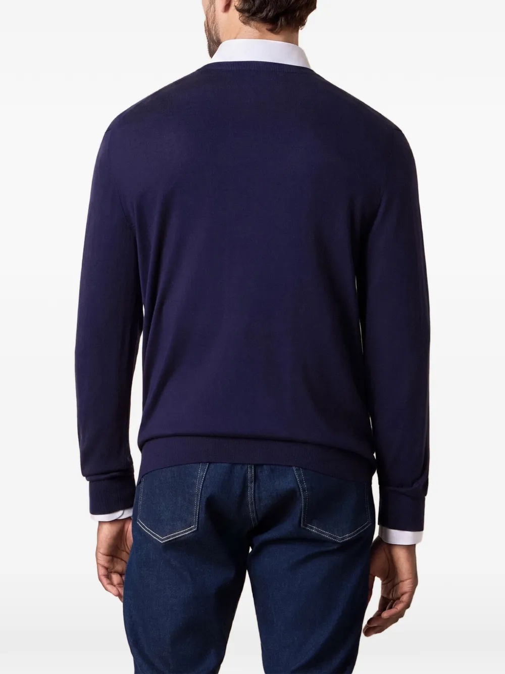 Brooks Brothers Trui met ronde hals Blauw