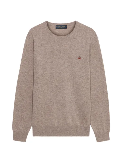 Brooks Brothers embroidered-logo crew-neck sweater