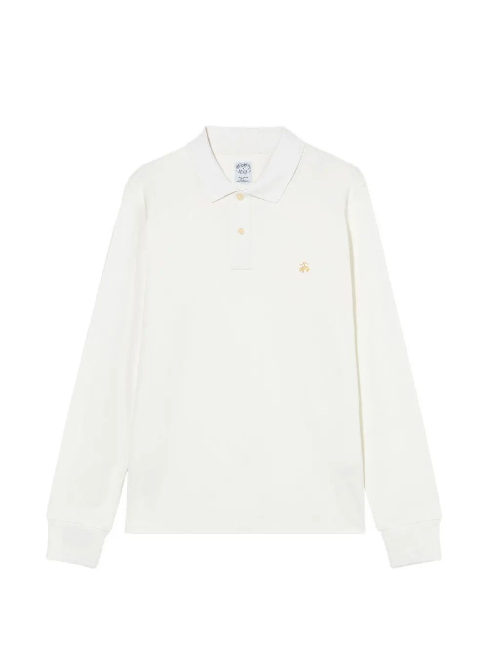 Brooks Brothers Supima logo-embroidered piqué polo shirt - Bianco