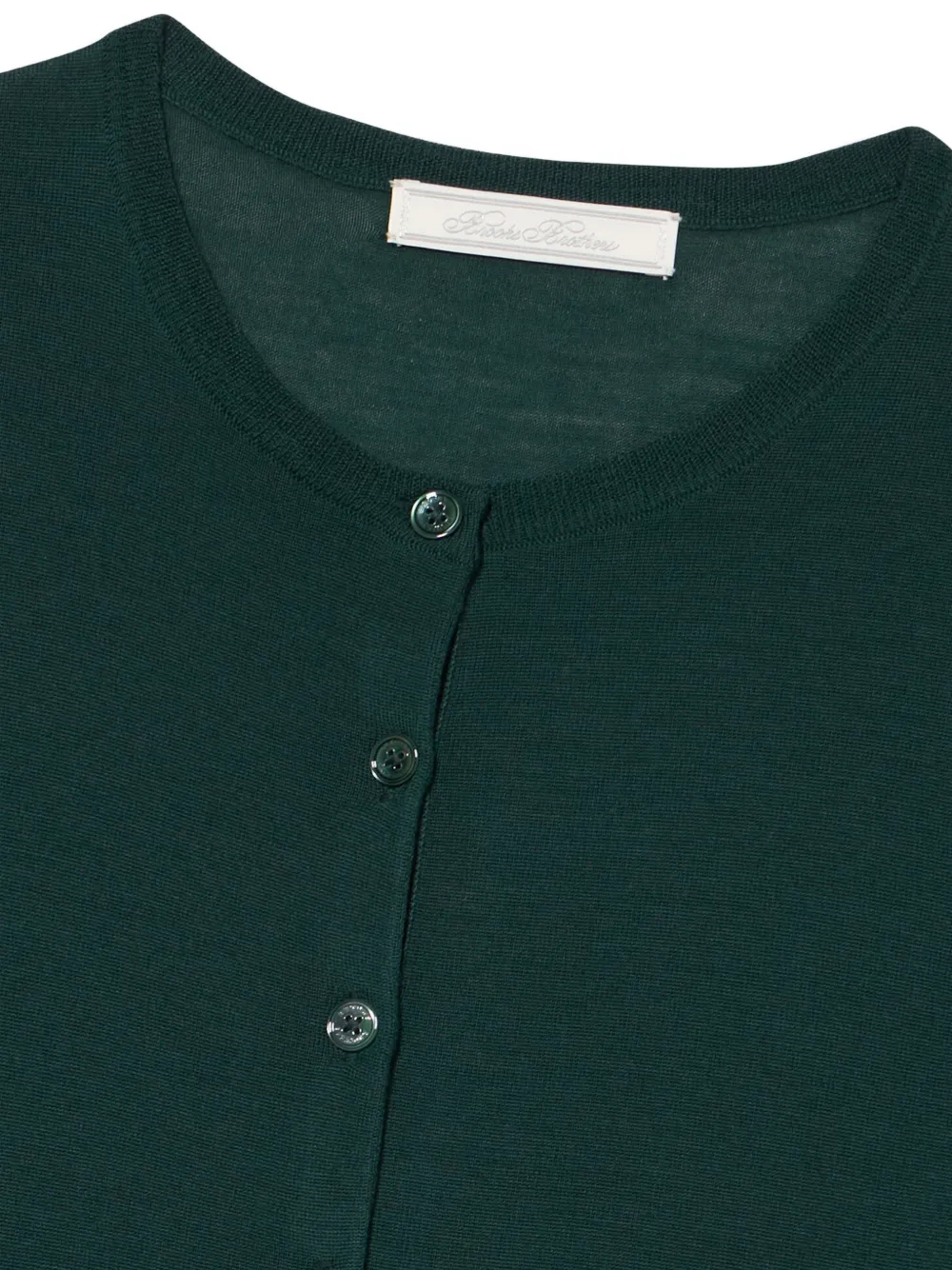 Brooks Brothers Relaxed Diamond vest van merinowol Groen