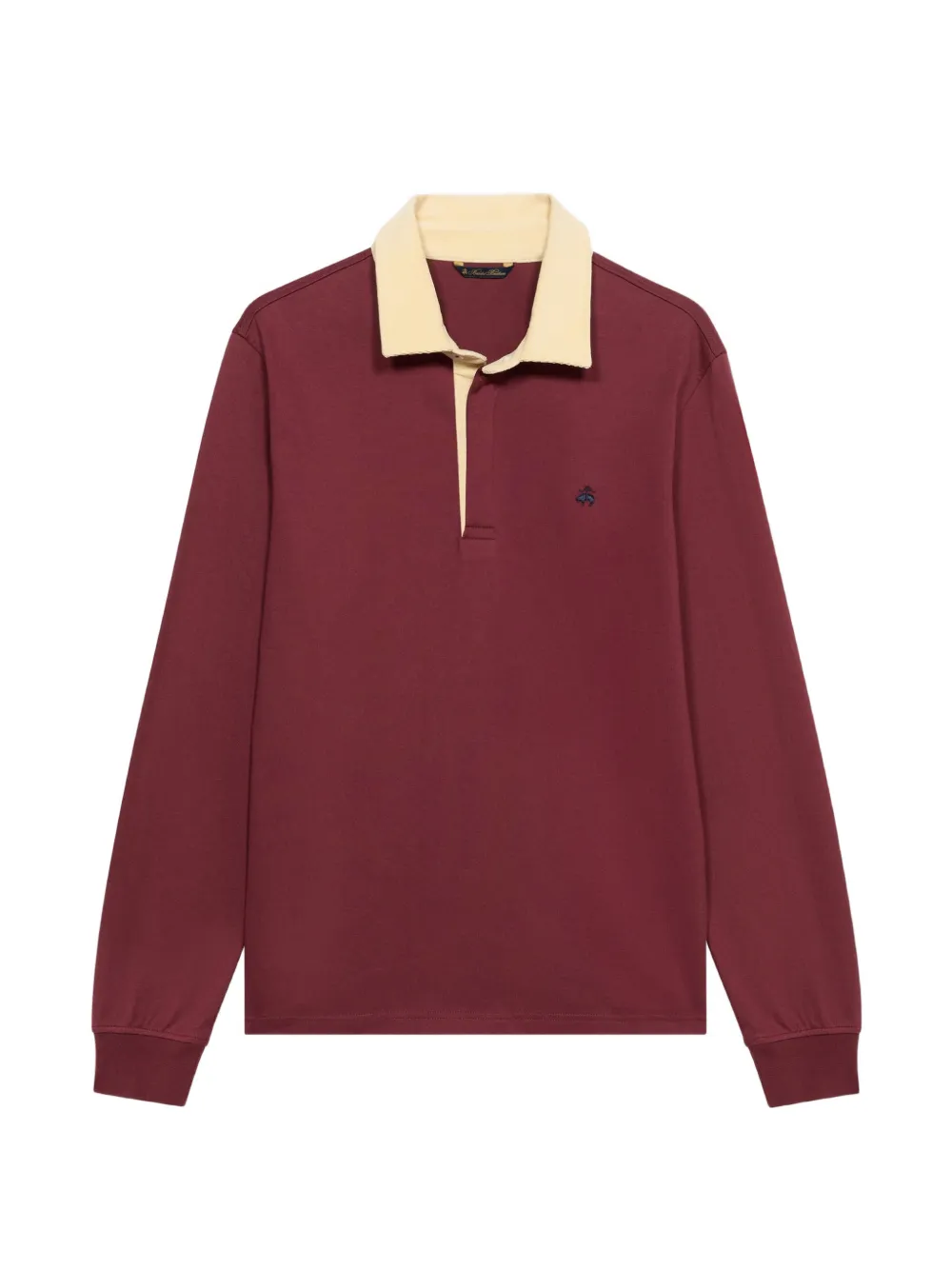 Brooks Brothers corduroy-collar logo-embroidered polo shirt - Rosso