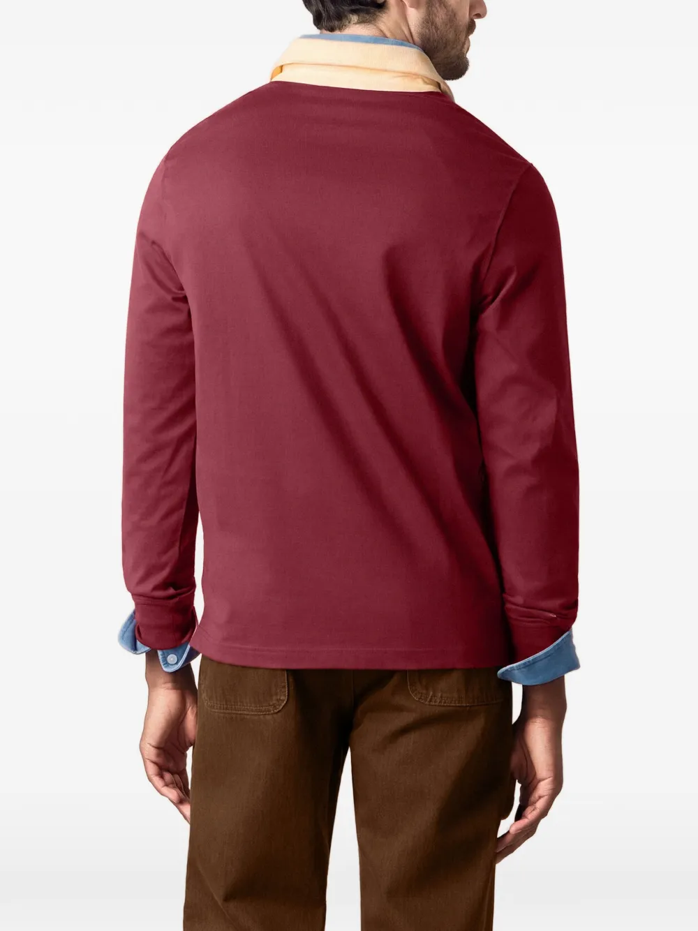 Brooks Brothers Poloshirt met ribfluwelen kraag en geborduurd logo Rood