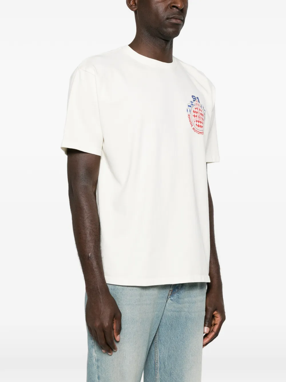 RHUDE T-shirt met grafische print Beige