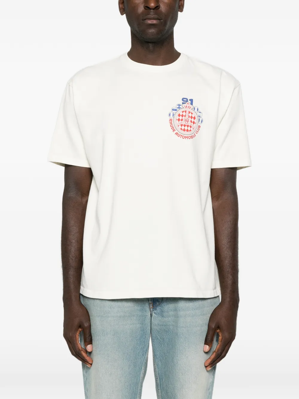 RHUDE T-shirt met grafische print Beige