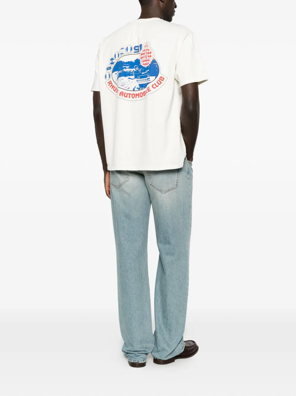 RHUDE T-shirt met grafische print Beige