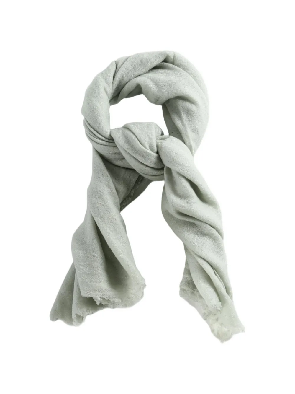 Frenckenberger fringed-edge scarf - Verde
