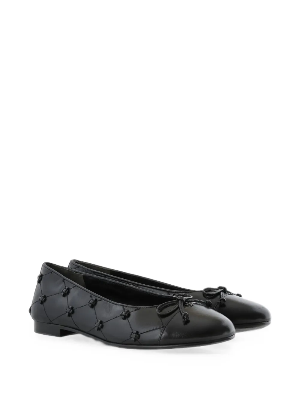 Tory Burch Bunny ballerina's met geknoopt detail Zwart