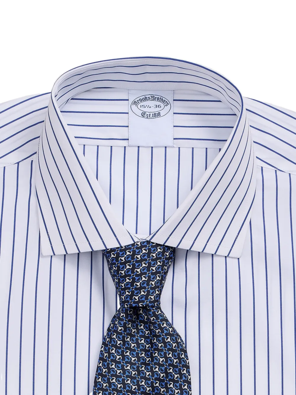 Brooks Brothers Gestreept overhemd Wit