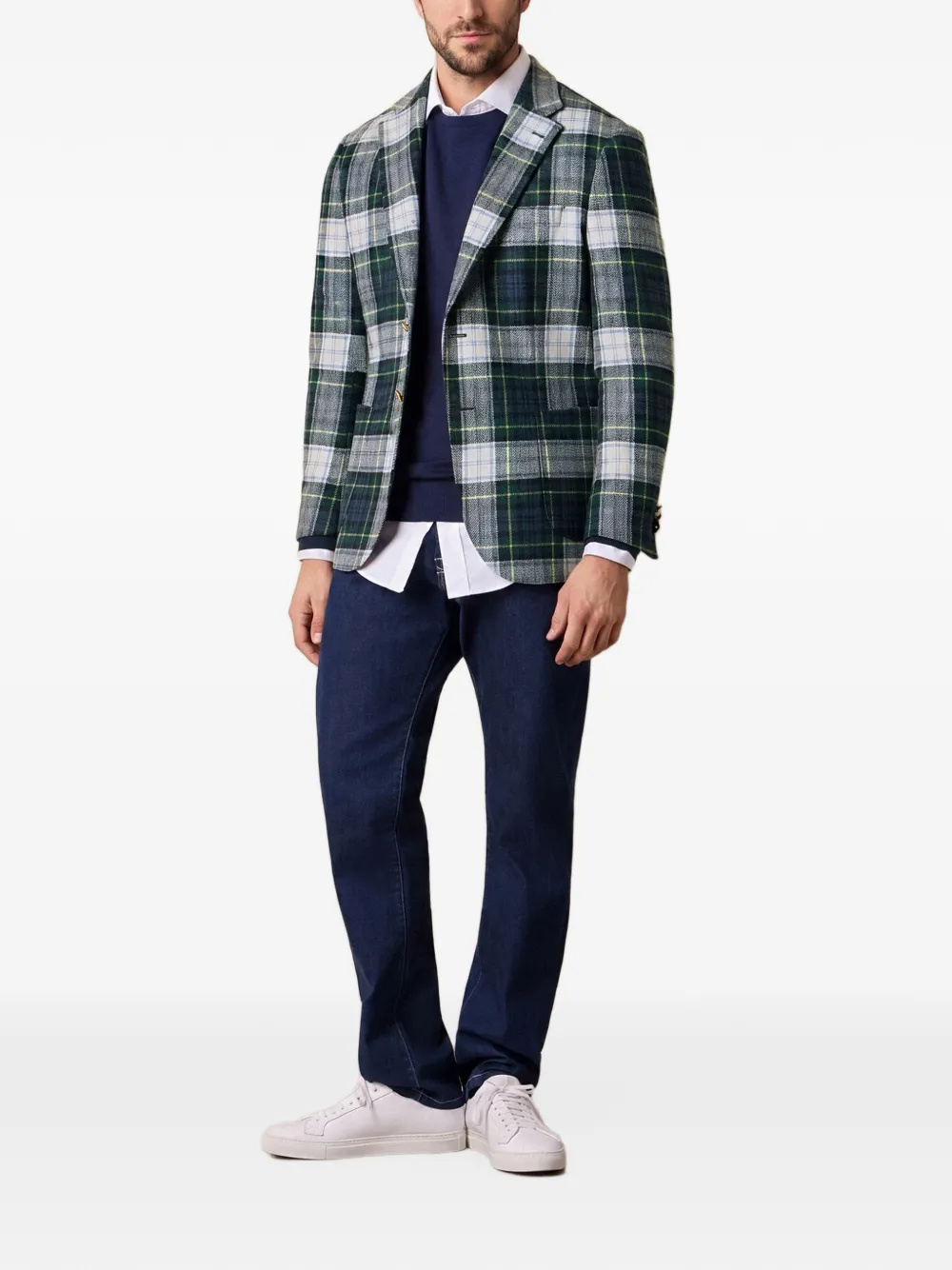 Brooks Brothers Blazer met tartan-ruit Groen