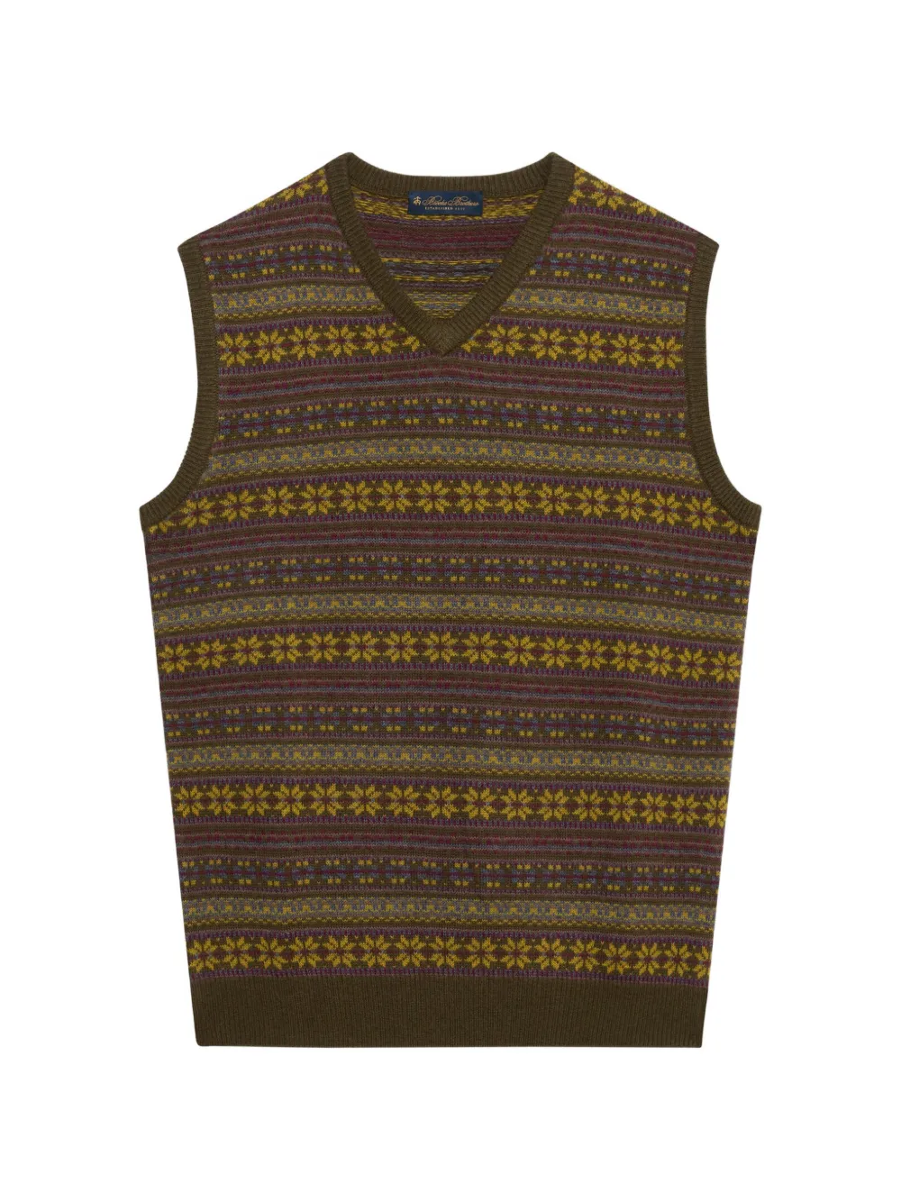 Brooks Brothers gilet Fair Isle en laine - Vert