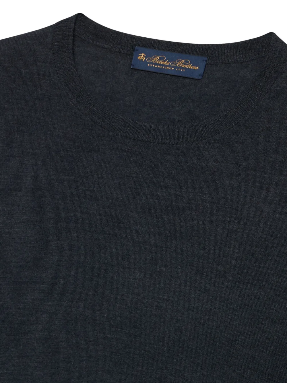 Brooks Brothers crew-neck ribbed-trim sweater Grijs