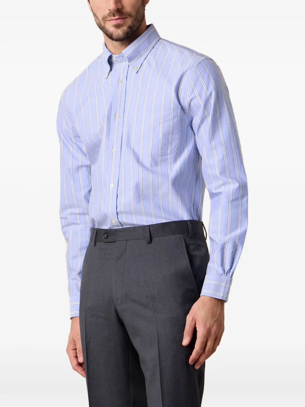 Brooks Brothers Gestreept overhemd Blauw