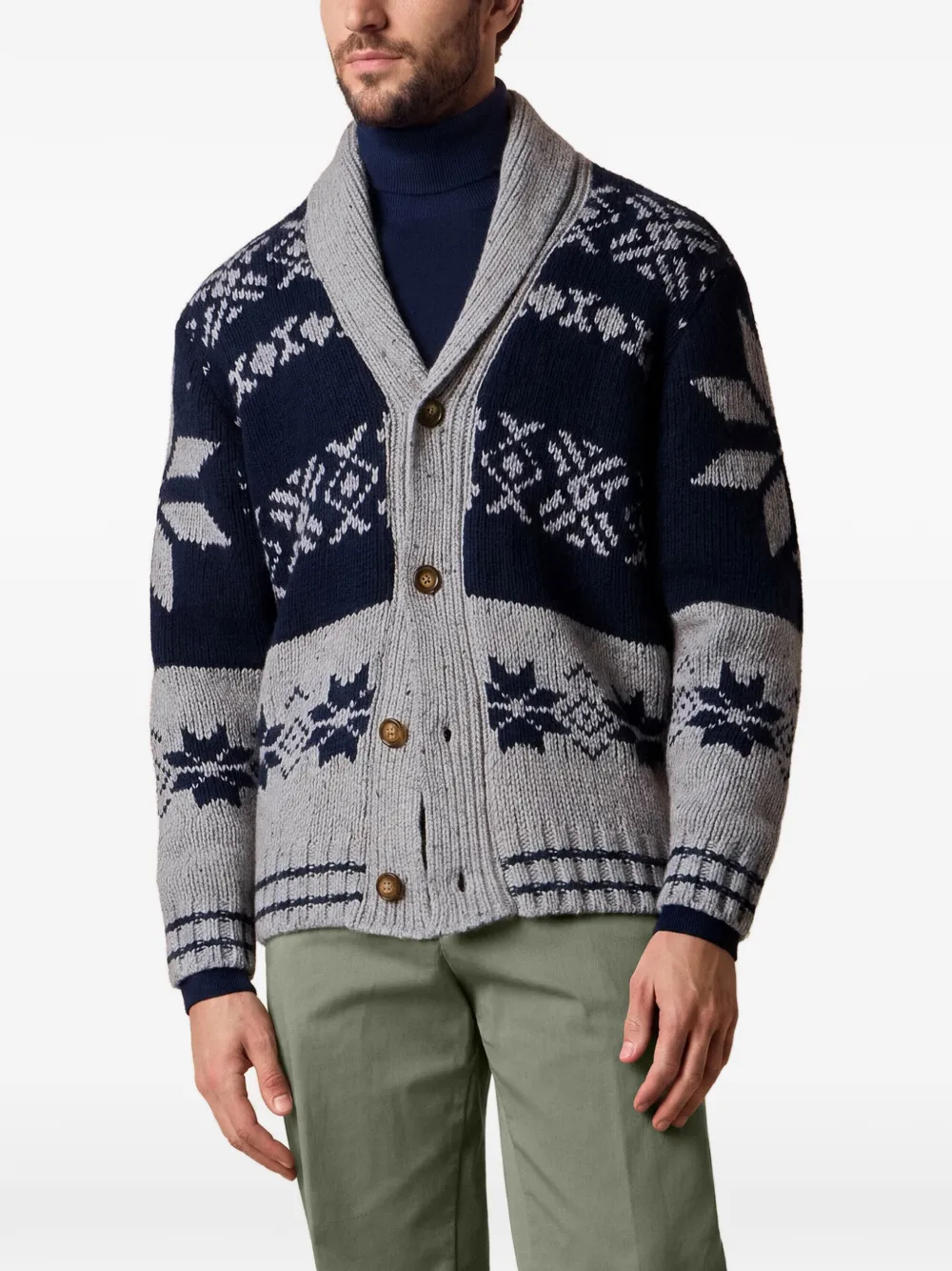 Brooks Brothers Vest met sjaalkraag Grijs