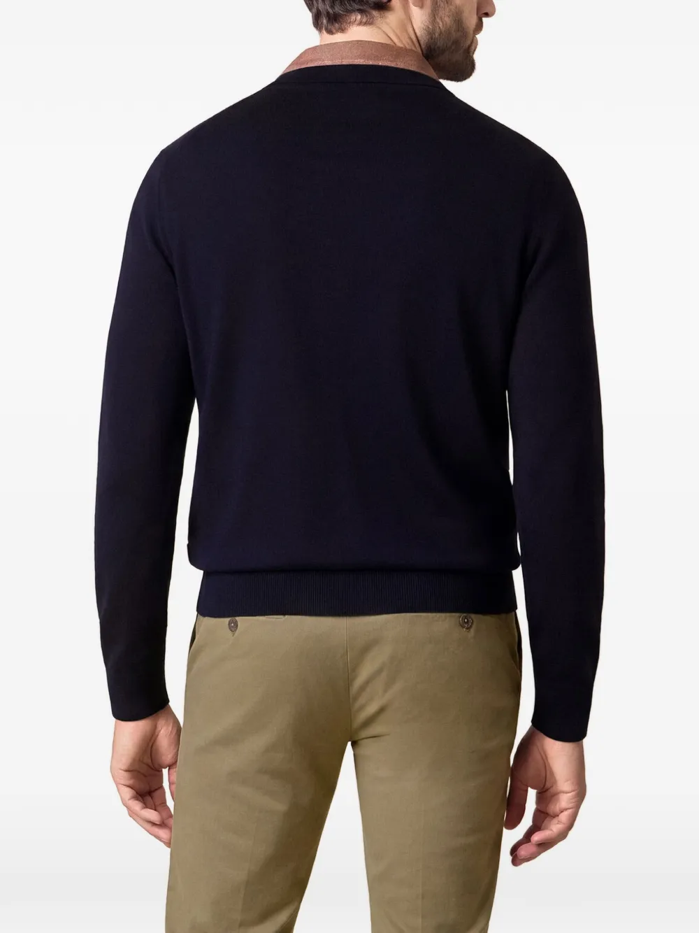Brooks Brothers Trui met halve rits Blauw