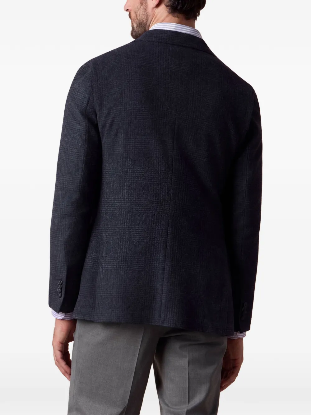 Brooks Brothers Prince of Wales geruite blazer Blauw