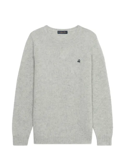 Brooks Brothers logo-embroidered wool sweater