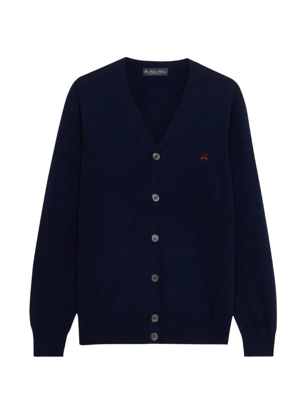 Brooks Brothers cardigan à logo brodé - Bleu Brooks Brothers cardigan à logo brodé - Bleu