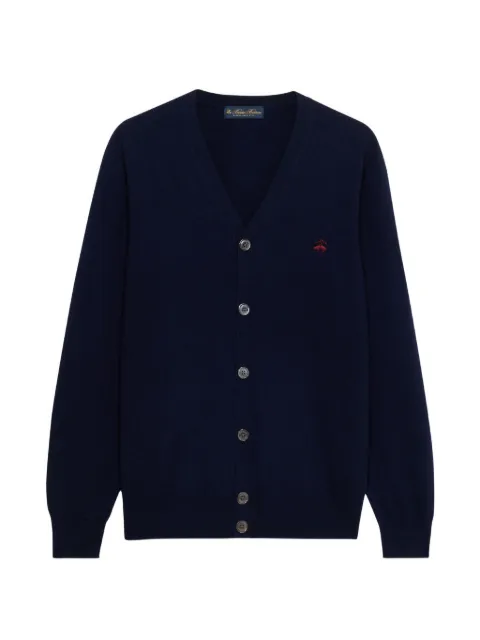 Brooks Brothers logo-embroidered V-neck cardigan