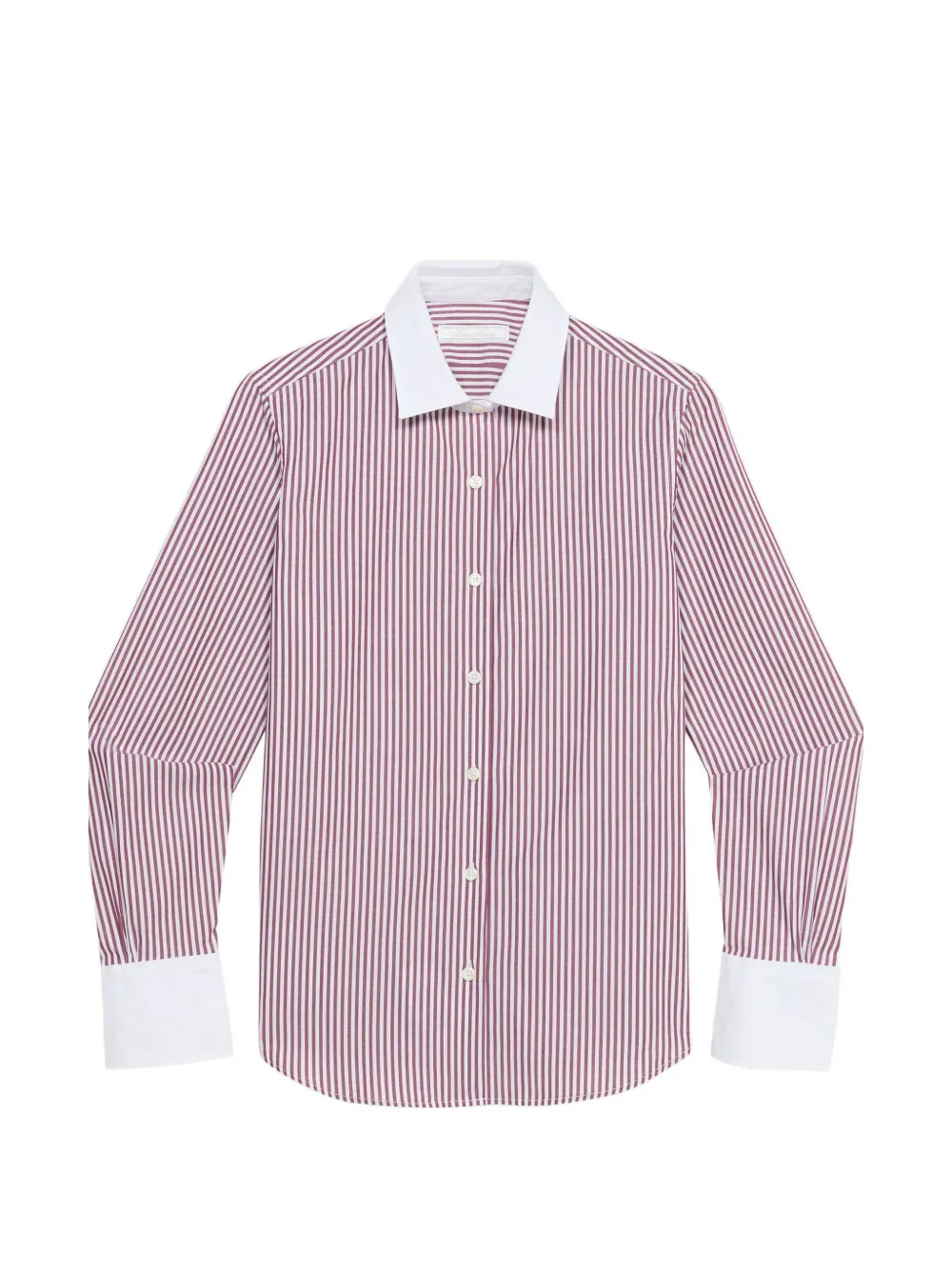 Brooks Brothers contrast-collar striped shirt - Rosso