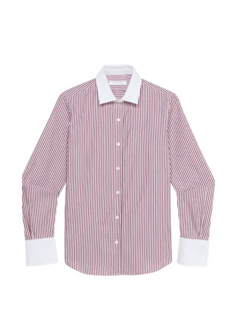 Brooks Brothers contrast-collar striped shirt