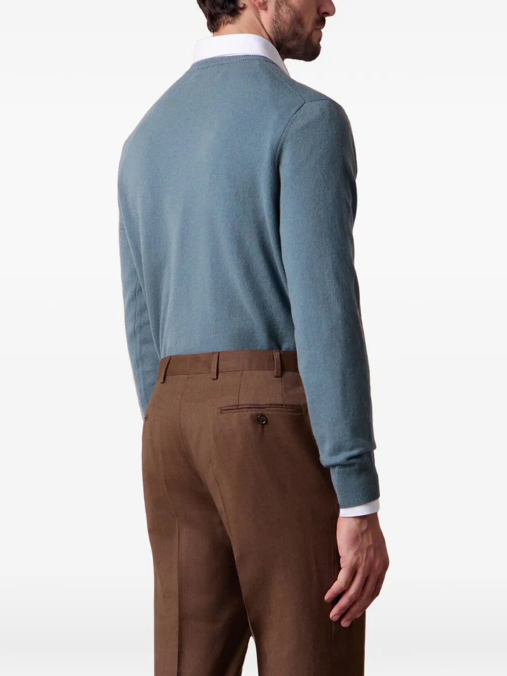 Brooks Brothers Trui met geborduurd logo Blauw