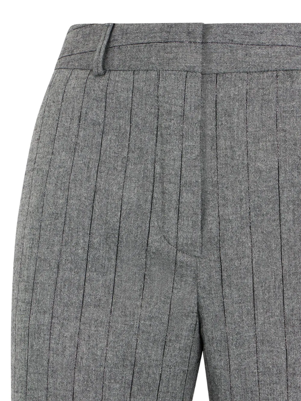 Brooks Brothers Straight broek met krijtstreep Grijs