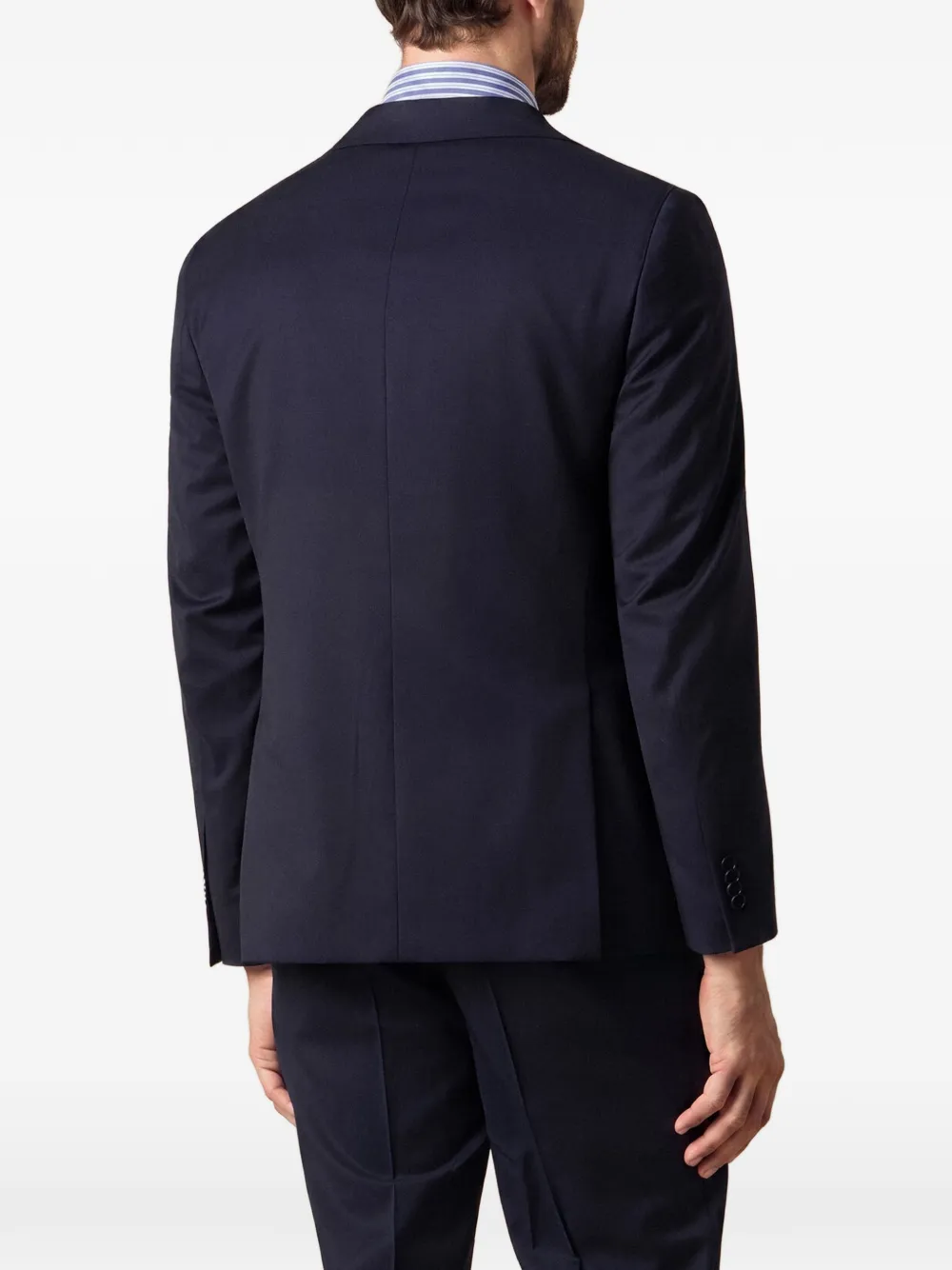 Brooks Brothers Wollen blazer met enkele rij knopen Blauw