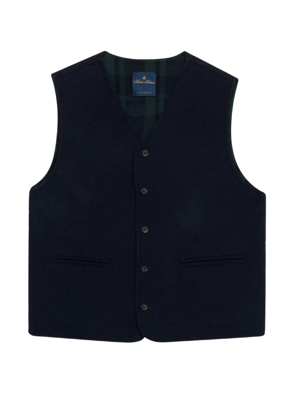 Brooks Brothers gilet réversible en maille - Bleu Brooks Brothers gilet réversible en maille - Bleu